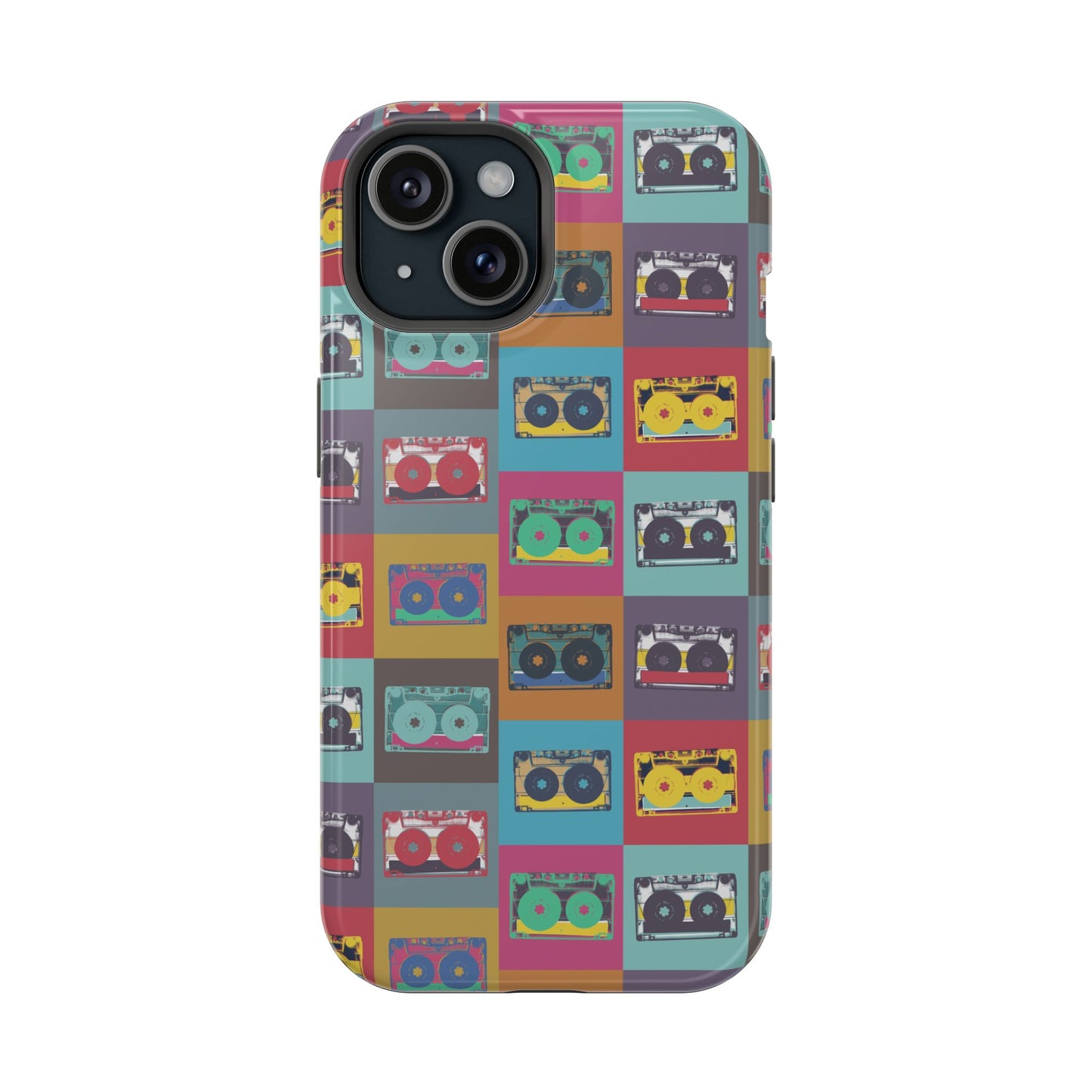 Retro Cassette Tape Phone Case, Vintage Style Tough Case, Music Lover Gift, Funky Tech Accessory, Fun Phone Cover