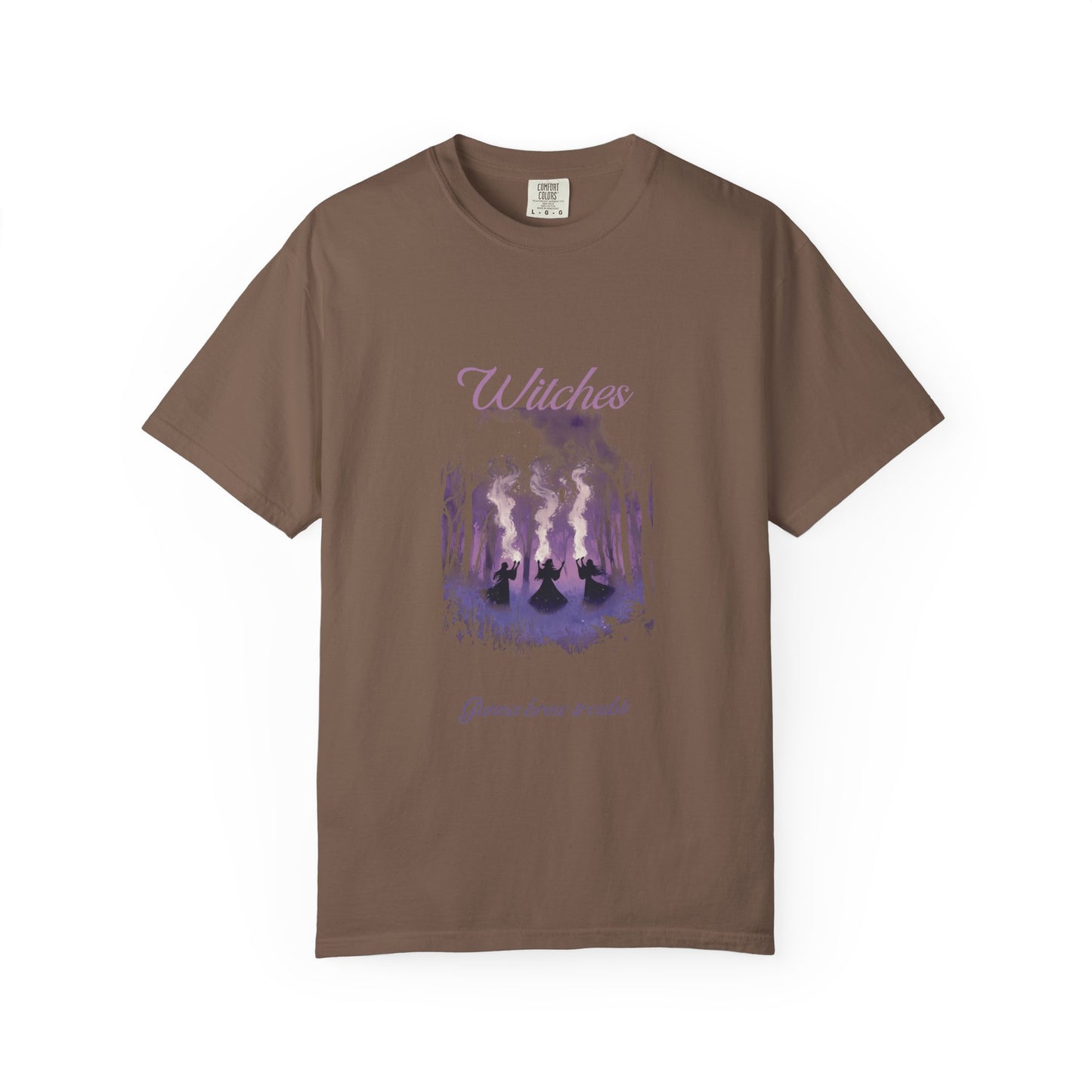 Witches Garment-Dyed T-Shirt | Mystical Apparel for Halloween, Witchy Vibes, Unique Gift, Casual Wear - MaisonThreadory