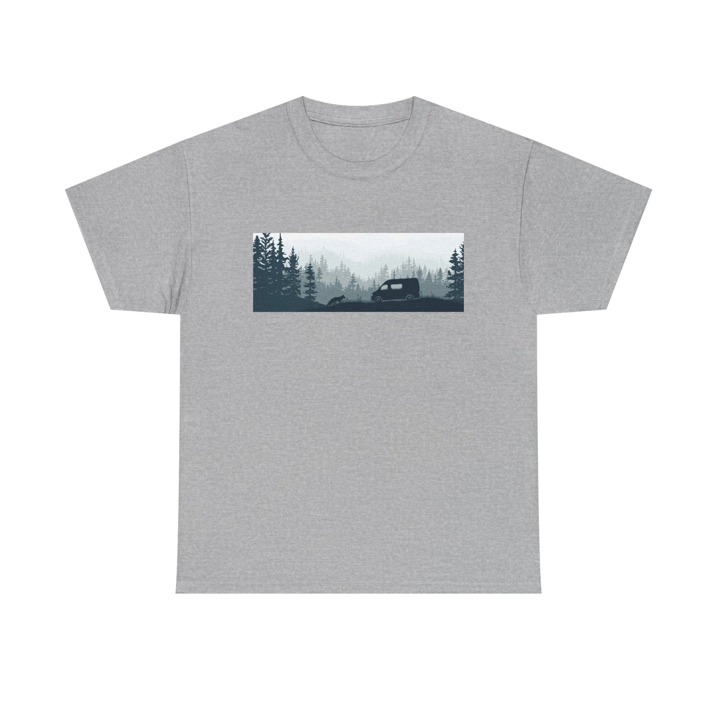 Nature Adventure Unisex Heavy Cotton Tee, Camping Shirt, Outdoor Wear, Gift for Nature Lovers, Eco-Friendly Apparel, Adventure Outfit - MaisonThreadory