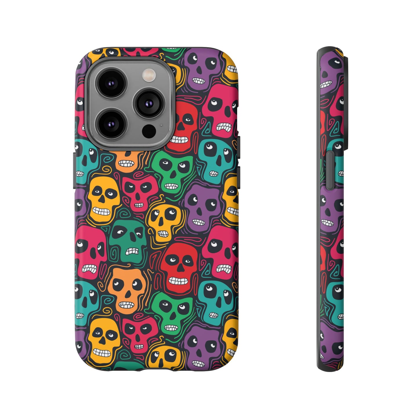 Phone Case, Day of the Dead Tough Case Phone, Mexican Skull Phone Cover, Floral Skeleton Phone Protector, Sugar Skull iPhone Case, Tough