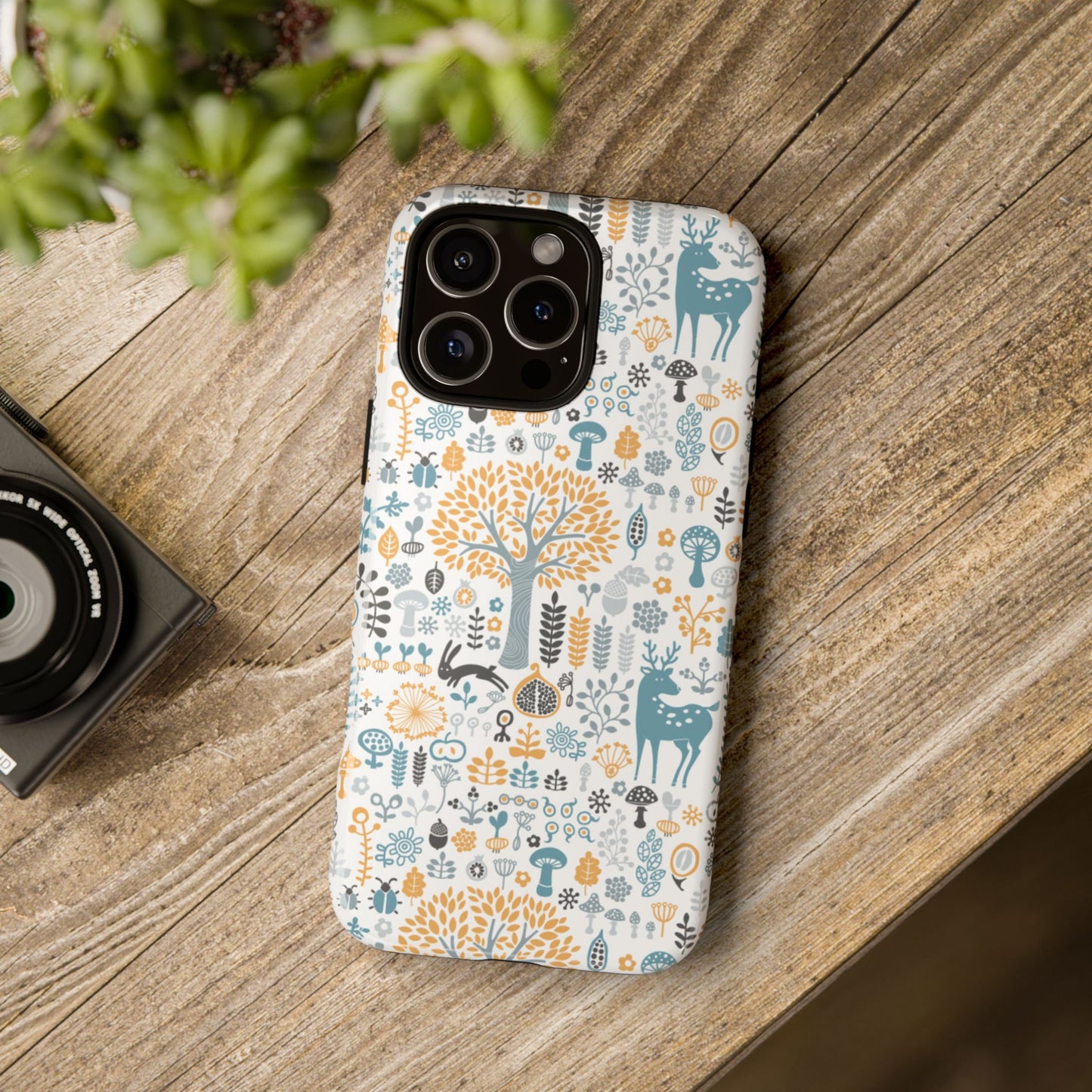 Nature-Inspired Phone Case, Durable Protective Cover, Bohemian Phone Accessory, Symbol of Strength, Eco-Friendly Gift