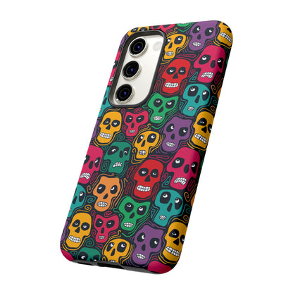 Phone Case, Day of the Dead Tough Case Phone, Mexican Skull Phone Cover, Floral Skeleton Phone Protector, Sugar Skull iPhone Case, Tough