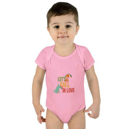 Autumn Baby Bodysuit - Let's Fall in Love, Cute Infant Outfit, Seasonal Gift, Baby Shower Present, Little One's Fall Fashion - MaisonThreadory