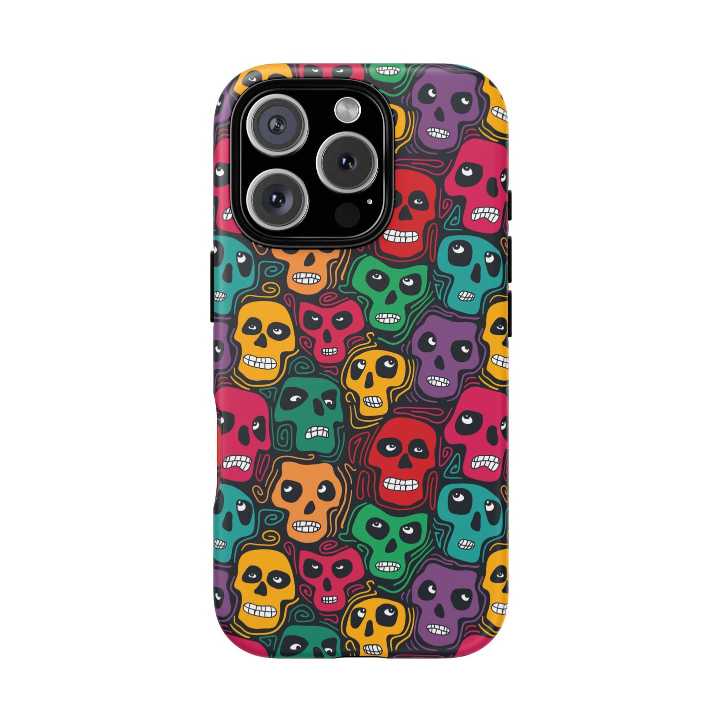 Phone Case, Day of the Dead Tough Case Phone, Mexican Skull Phone Cover, Floral Skeleton Phone Protector, Sugar Skull iPhone Case, Tough