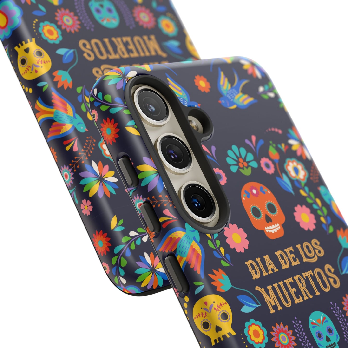 Colorful Dia de los Muertos Phone Case, Skull Design, Floral Phone Cover, Sugar Skull Accessories, Day of the Dead Gift