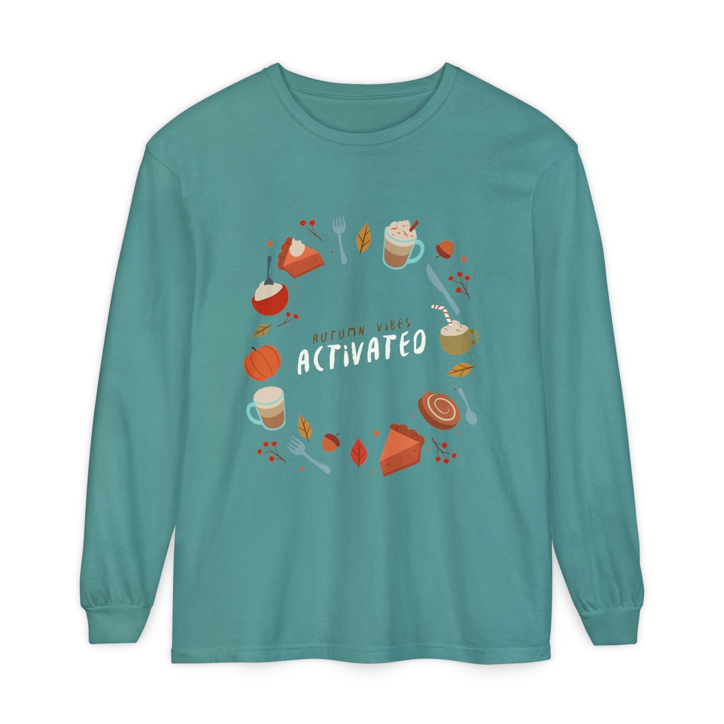 Autumn Vibes Long Sleeve T-Shirt, Cozy Fall Shirt, Unisex Fall Apparel, Thanksgiving Gift, Seasonal Fashion - MaisonThreadory
