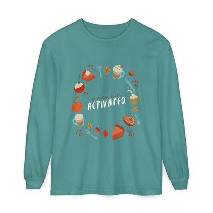 Autumn Vibes Long Sleeve T-Shirt, Cozy Fall Shirt, Unisex Fall Apparel, Thanksgiving Gift, Seasonal Fashion - MaisonThreadory