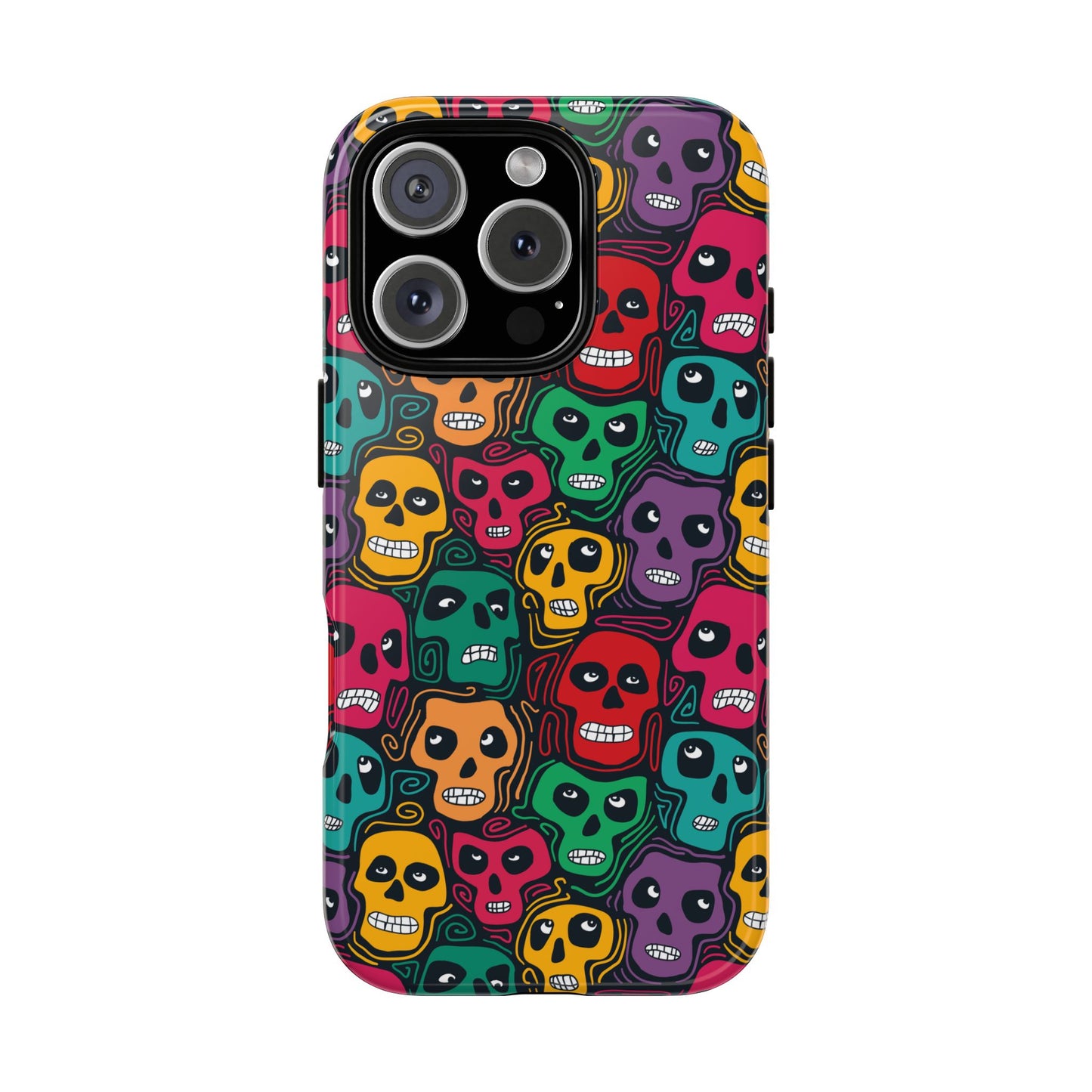 Phone Case, Day of the Dead Tough Case Phone, Mexican Skull Phone Cover, Floral Skeleton Phone Protector, Sugar Skull iPhone Case, Tough