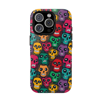 Phone Case, Day of the Dead Tough Case Phone, Mexican Skull Phone Cover, Floral Skeleton Phone Protector, Sugar Skull iPhone Case, Tough