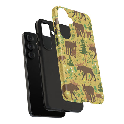 Moose Phone Case - Nature Lover's Accessory, Gifts for Outdoorsy Friends, Wildlife Decor, Eco-Friendly Cover, Forest Adventure Gear - MaisonThreadory