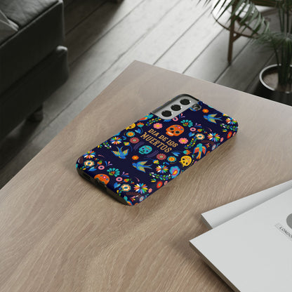 Colorful Dia de los Muertos Phone Case, Skull Design, Floral Phone Cover, Sugar Skull Accessories, Day of the Dead Gift