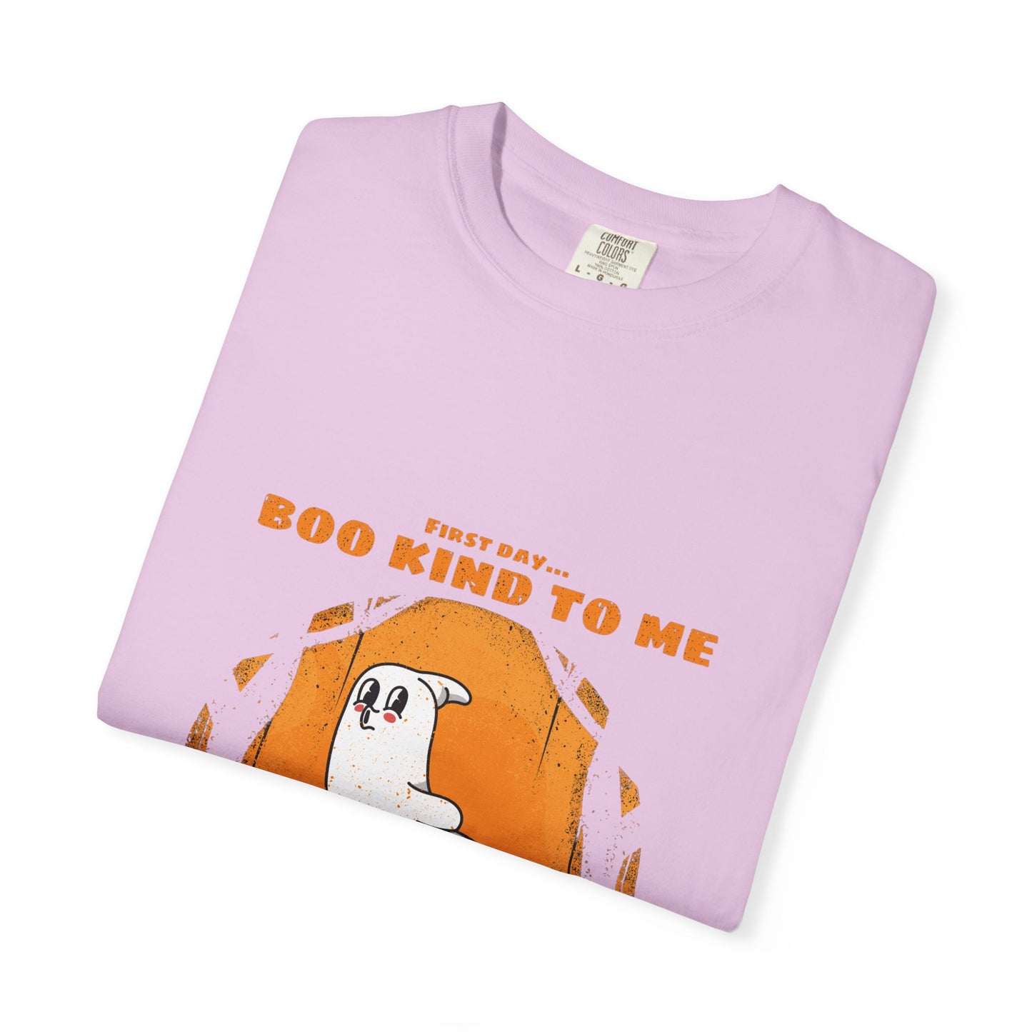 Playful Message T-Shirt: Boo Kind To Me, Funny Graphic Tee, Unisex Cotton Top, Casual Wear, Gift for Friends - MaisonThreadory