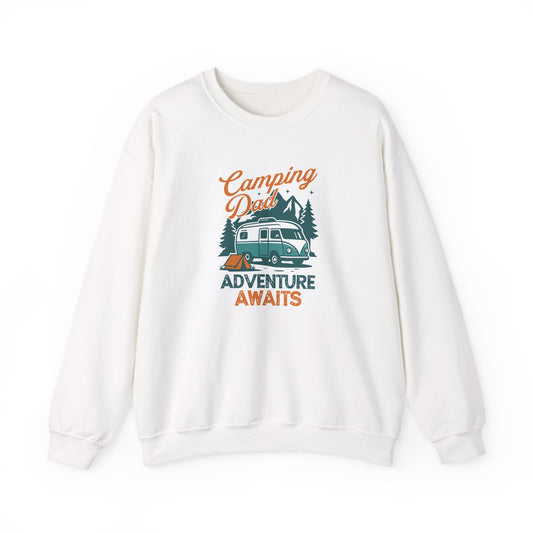Unisex Camping Adventure Sweatshirt, Cozy Outdoor Apparel, Gift for Dads, Camping Enthusiasts, Father's Day, Weekend Getaway - MaisonThreadory