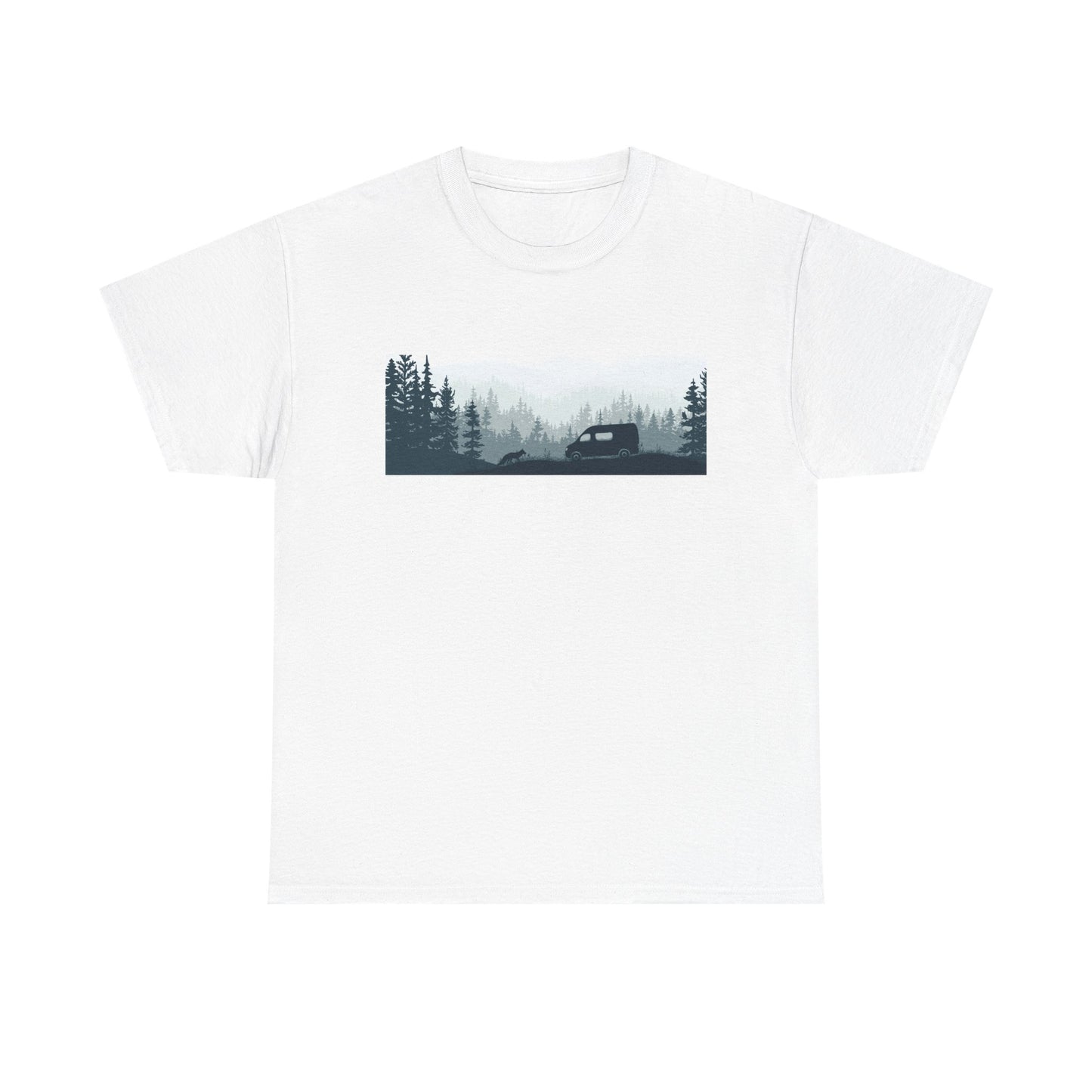 Nature Adventure Unisex Heavy Cotton Tee, Camping Shirt, Outdoor Wear, Gift for Nature Lovers, Eco-Friendly Apparel, Adventure Outfit - MaisonThreadory