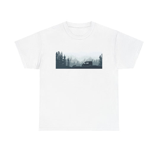 Nature Adventure Unisex Heavy Cotton Tee, Camping Shirt, Outdoor Wear, Gift for Nature Lovers, Eco-Friendly Apparel, Adventure Outfit - MaisonThreadory