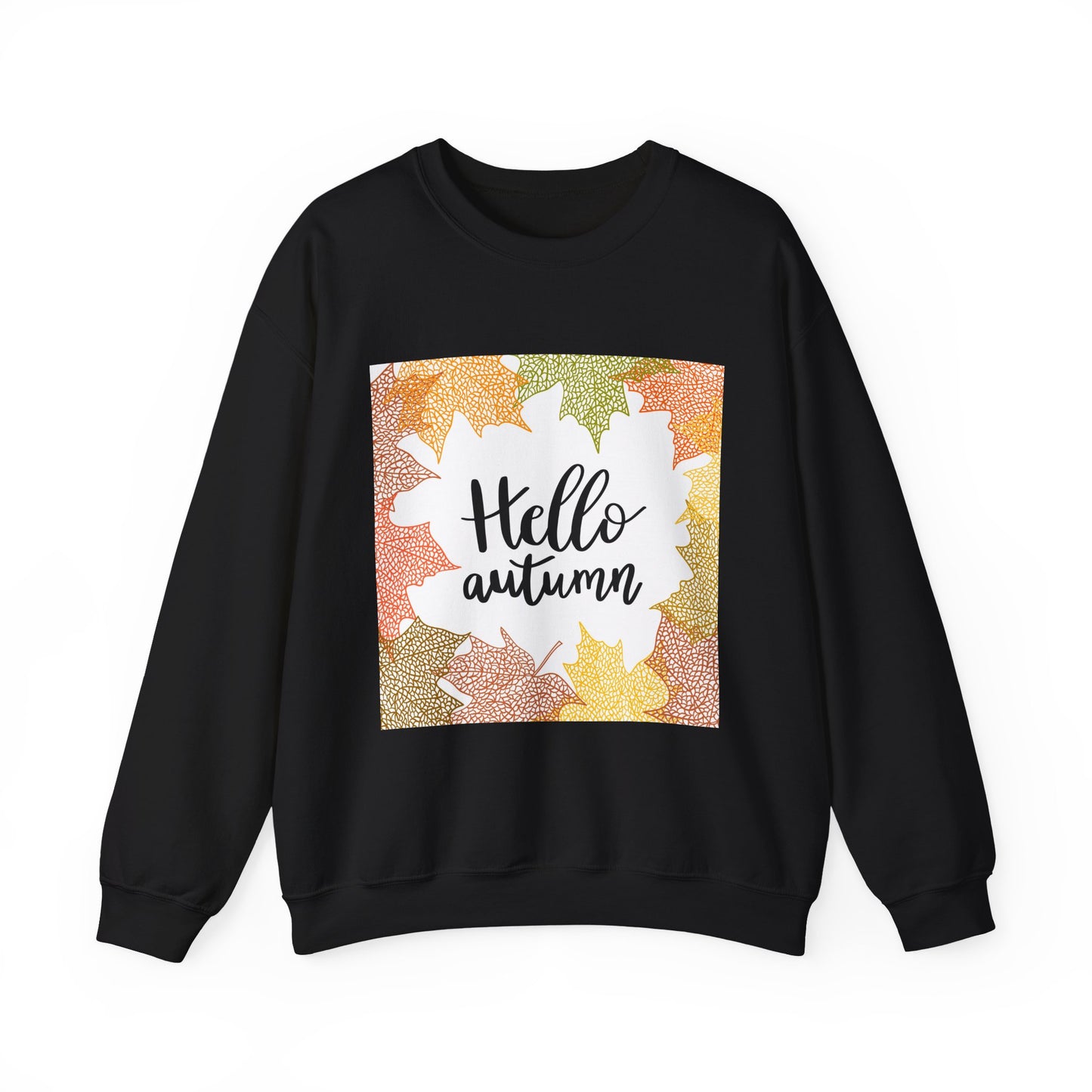 Autumn Vibes Crewneck Sweatshirt, Comfortable Fall Apparel, Unisex Sweater for Cozy Days, Perfect Gift for Fall Lovers, Hello Autumn Design