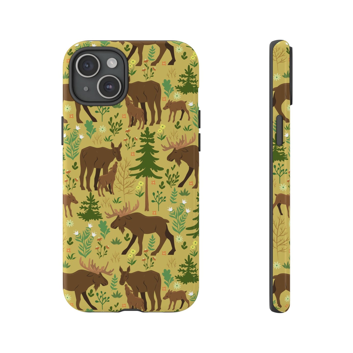 Moose Phone Case - Nature Lover's Accessory, Gifts for Outdoorsy Friends, Wildlife Decor, Eco-Friendly Cover, Forest Adventure Gear - MaisonThreadory