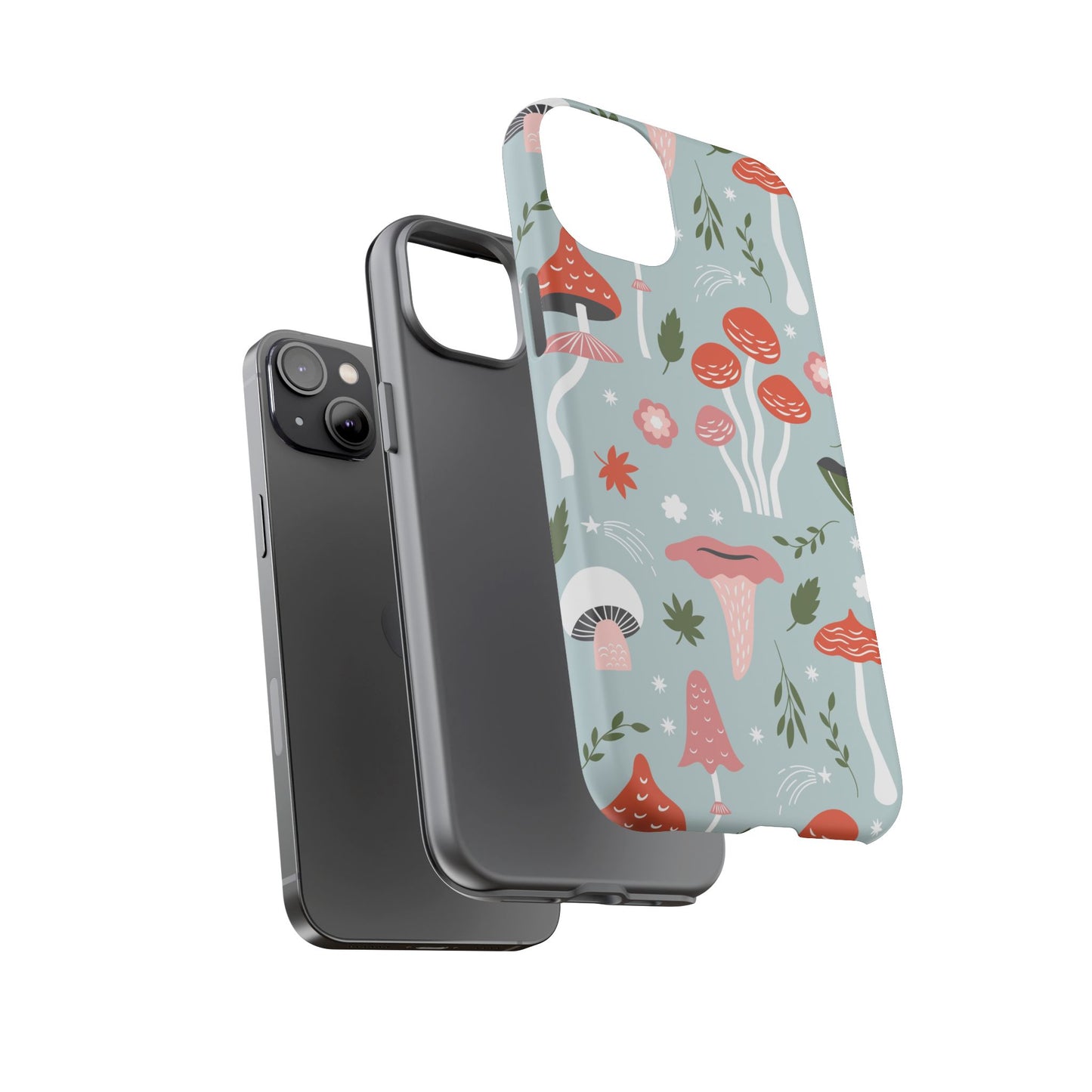 Whimsical Mushroom Phone Case, Cute Floral Smartphone Cover, Unique Gift for Nature Lovers, Trendy Tech Accessory, Eco-friendly Case