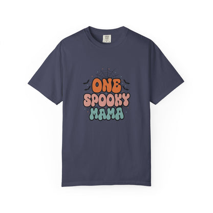 Unisex Halloween T-Shirt, One Spooky Mama Tee, Casual Fall Apparel, Gift for Moms, Halloween Festivities, Spooky Season Shirt