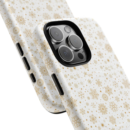 Festive Snowflake Phone Cases for Winter, Holiday Gift, Sleek Design, Winter Accessories, Durable Protection - MaisonThreadory