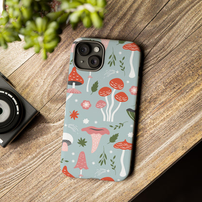 Whimsical Mushroom Phone Case, Cute Floral Smartphone Cover, Unique Gift for Nature Lovers, Trendy Tech Accessory, Eco-friendly Case