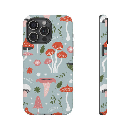 Whimsical Mushroom Phone Case, Cute Floral Smartphone Cover, Unique Gift for Nature Lovers, Trendy Tech Accessory, Eco-friendly Case