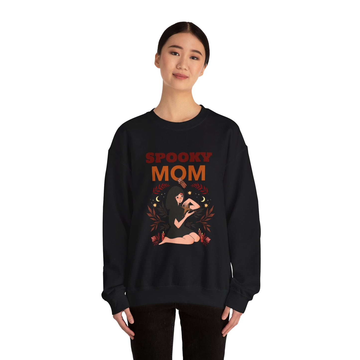 Spooky Mom Sweatshirt | Unisex Crewneck | Halloween Apparel | Gift for Moms | Cozy Fall Fashion | Cute Sweatshirt - MaisonThreadory