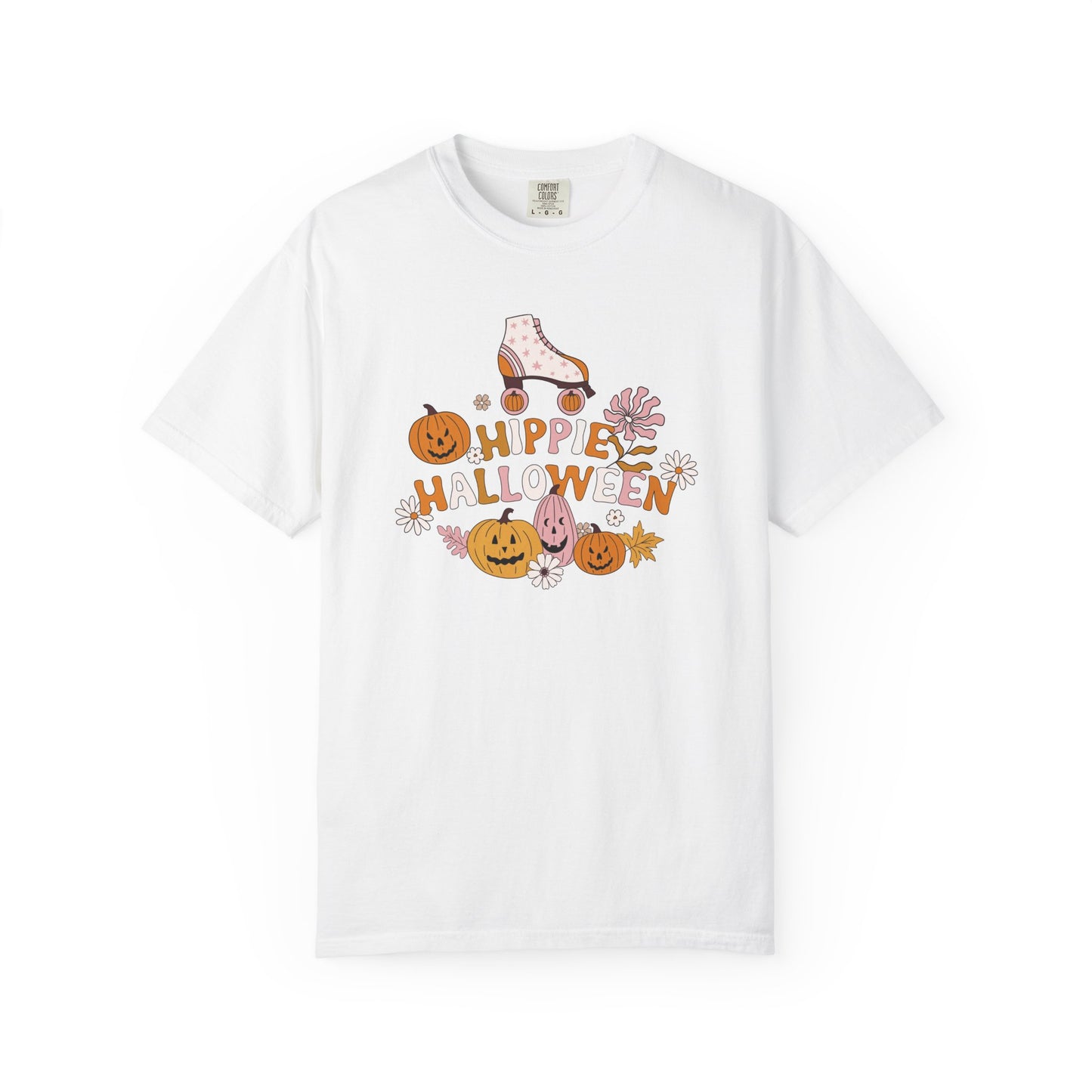 Hippie Halloween T-Shirt, Unisex Vintage Tee, Fall Graphic Shirt, Halloween Party Outfit, Trendy Casual Wear - MaisonThreadory