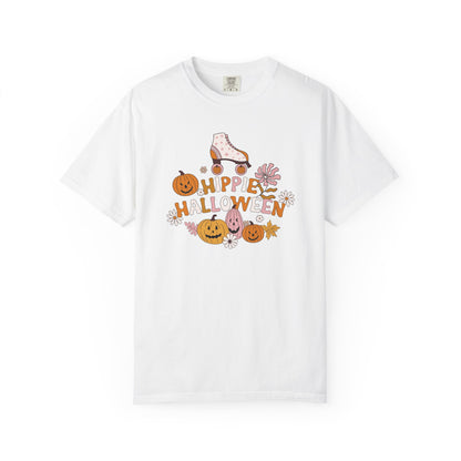 Hippie Halloween T-Shirt, Unisex Vintage Tee, Fall Graphic Shirt, Halloween Party Outfit, Trendy Casual Wear - MaisonThreadory
