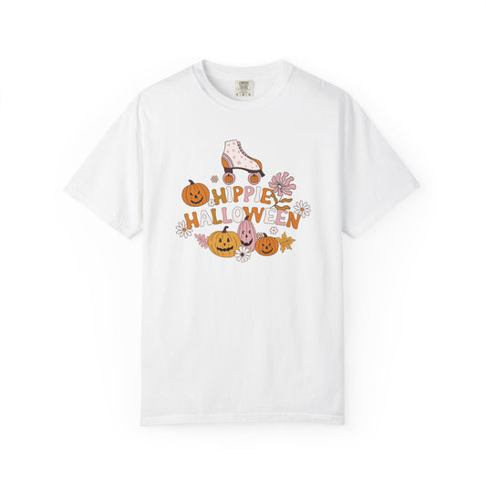 Hippie Halloween T-Shirt, Unisex Vintage Tee, Fall Graphic Shirt, Halloween Party Outfit, Trendy Casual Wear - MaisonThreadory