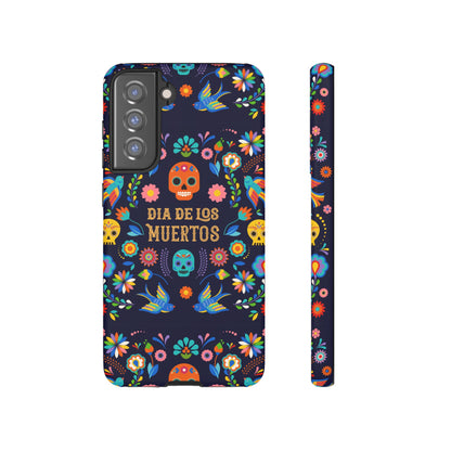 Colorful Dia de los Muertos Phone Case, Skull Design, Floral Phone Cover, Sugar Skull Accessories, Day of the Dead Gift