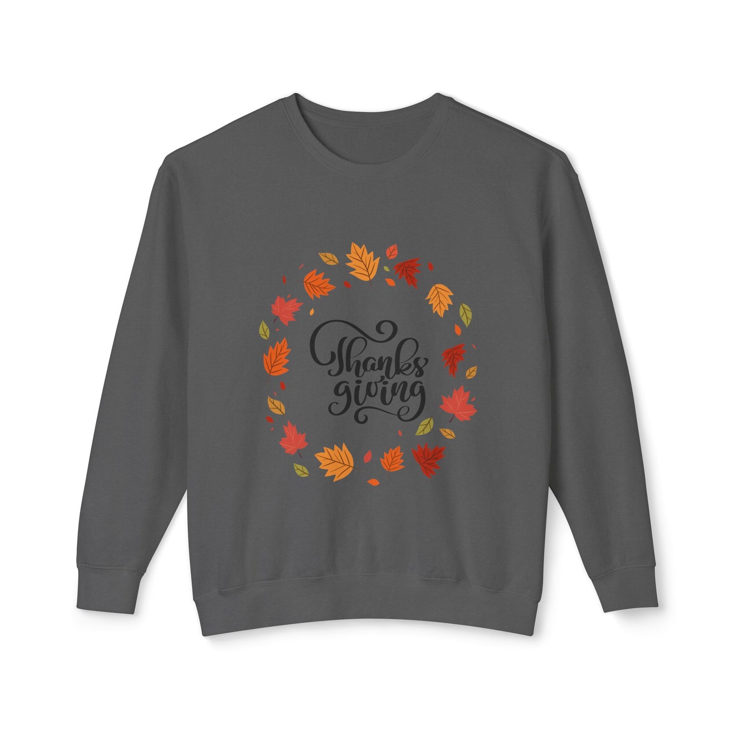 Thanksgiving Lightweight Crewneck Sweatshirt, Cozy Fall Apparel, Autumn Fashion, Gift for Her, Seasonal Style - MaisonThreadory