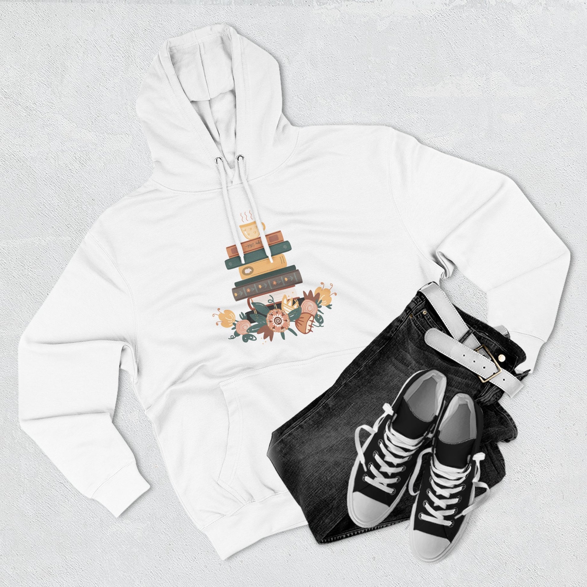 Cozy Book Lover's Hoodie | Three-Panel Fleece, Reading Gift, Literary Sweatshirt, Casual Apparel, Birthday Present, Book Club Outfit - MaisonThreadory