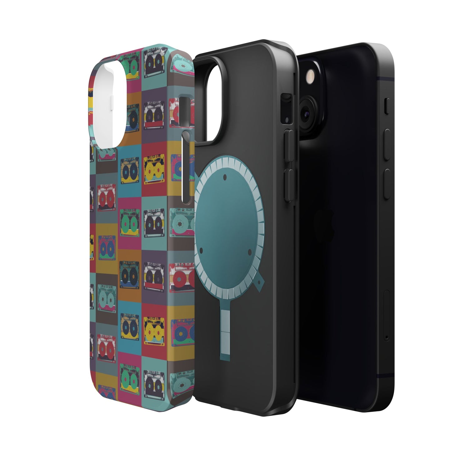 Retro Cassette Tape Phone Case, Vintage Style Tough Case, Music Lover Gift, Funky Tech Accessory, Fun Phone Cover