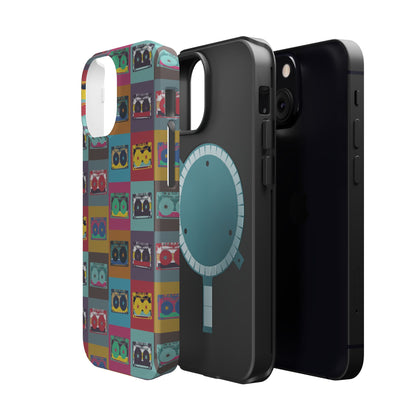 Retro Cassette Tape Phone Case, Vintage Style Tough Case, Music Lover Gift, Funky Tech Accessory, Fun Phone Cover