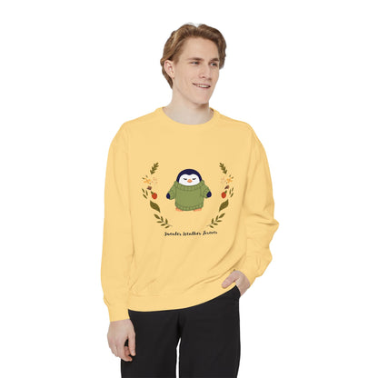 Whimsical Penguin Sweatshirt, Cozy Unisex Pullover for Every Occasion, Gift for Winter Lovers, Cute Fall Apparel, Festive Holiday Clothing - MaisonThreadory