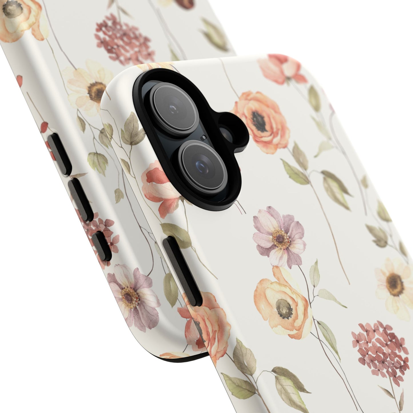 Floral Phone Case, Cute Flower Cover, Botanical Tough Case, Protective Smartphone Shell, Chic Floral Design, Trendy iPhone Case