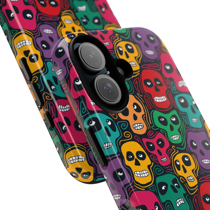Phone Case, Day of the Dead Tough Case Phone, Mexican Skull Phone Cover, Floral Skeleton Phone Protector, Sugar Skull iPhone Case, Tough