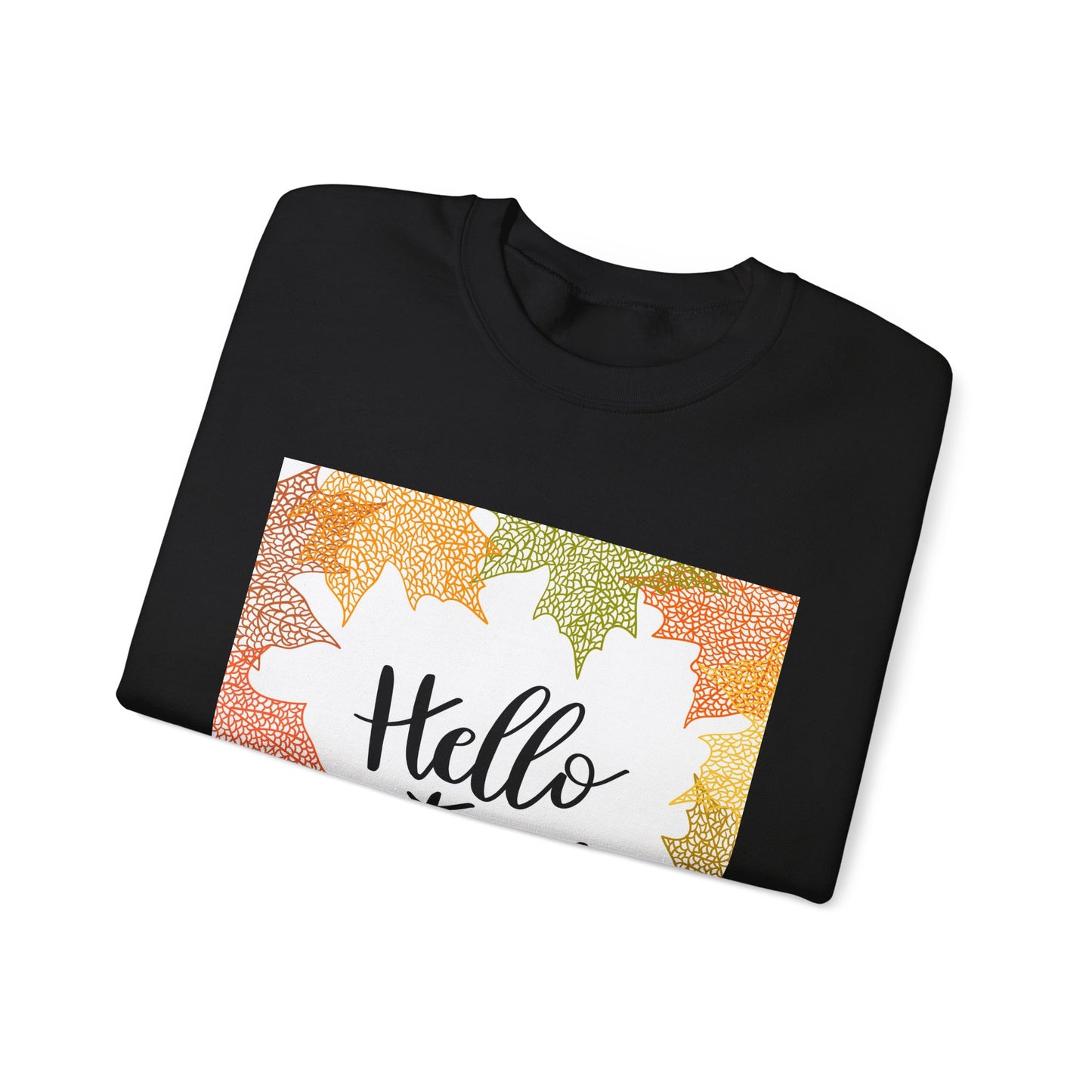 Autumn Vibes Crewneck Sweatshirt, Comfortable Fall Apparel, Unisex Sweater for Cozy Days, Perfect Gift for Fall Lovers, Hello Autumn Design