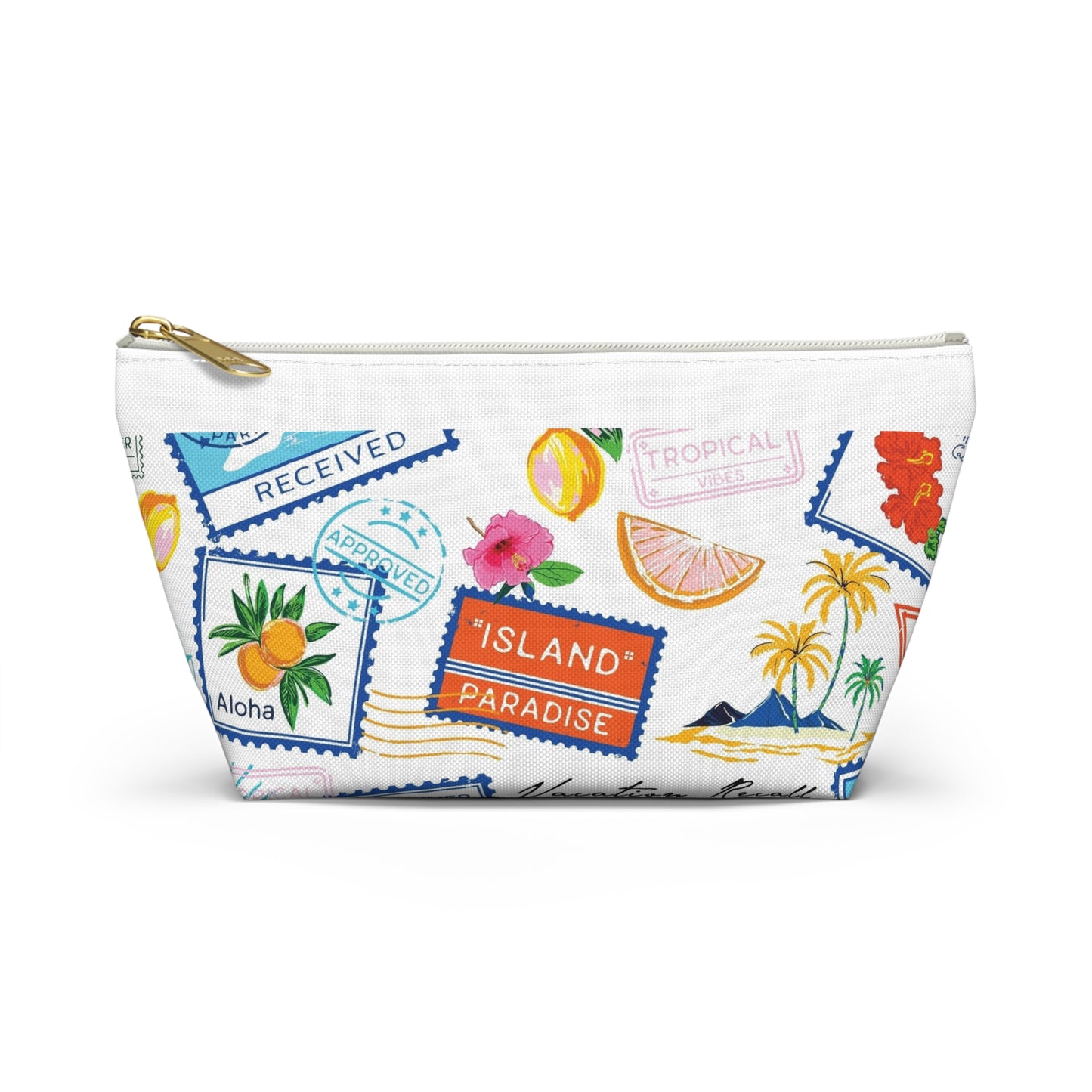 Tropical Accessory Pouch | Travel Cosmetic Bag | Beachy Zip Pouch | Fun Gift for Women | Floral Storage Clutch - MaisonThreadory