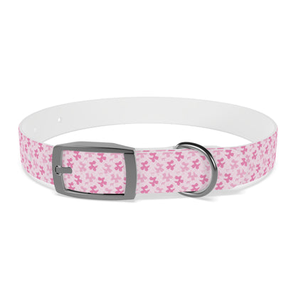 Cute Floral Dog Collar, Pet Accessories, Dog Fashion, Personalized Pet Gift, Pink Puppy Collar, Dog Walking Gear - MaisonThreadory