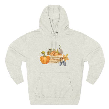 Autumn Harvest Fleece Hoodie, Cozy Fall Sweatshirt, Pumpkin Hoodie, Seasonal Apparel, Gift for Thanksgiving