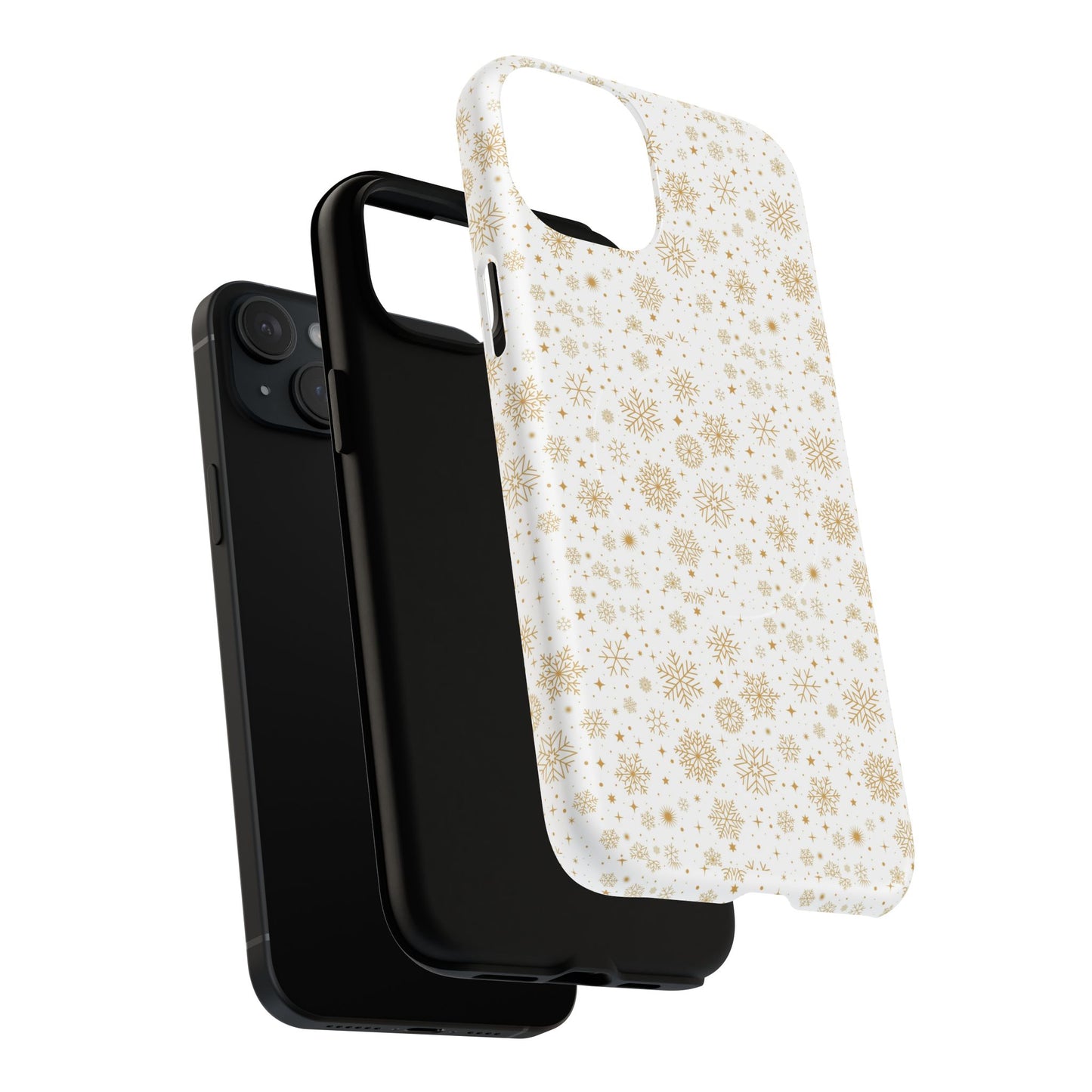 Festive Snowflake Phone Cases for Winter, Holiday Gift, Sleek Design, Winter Accessories, Durable Protection - MaisonThreadory