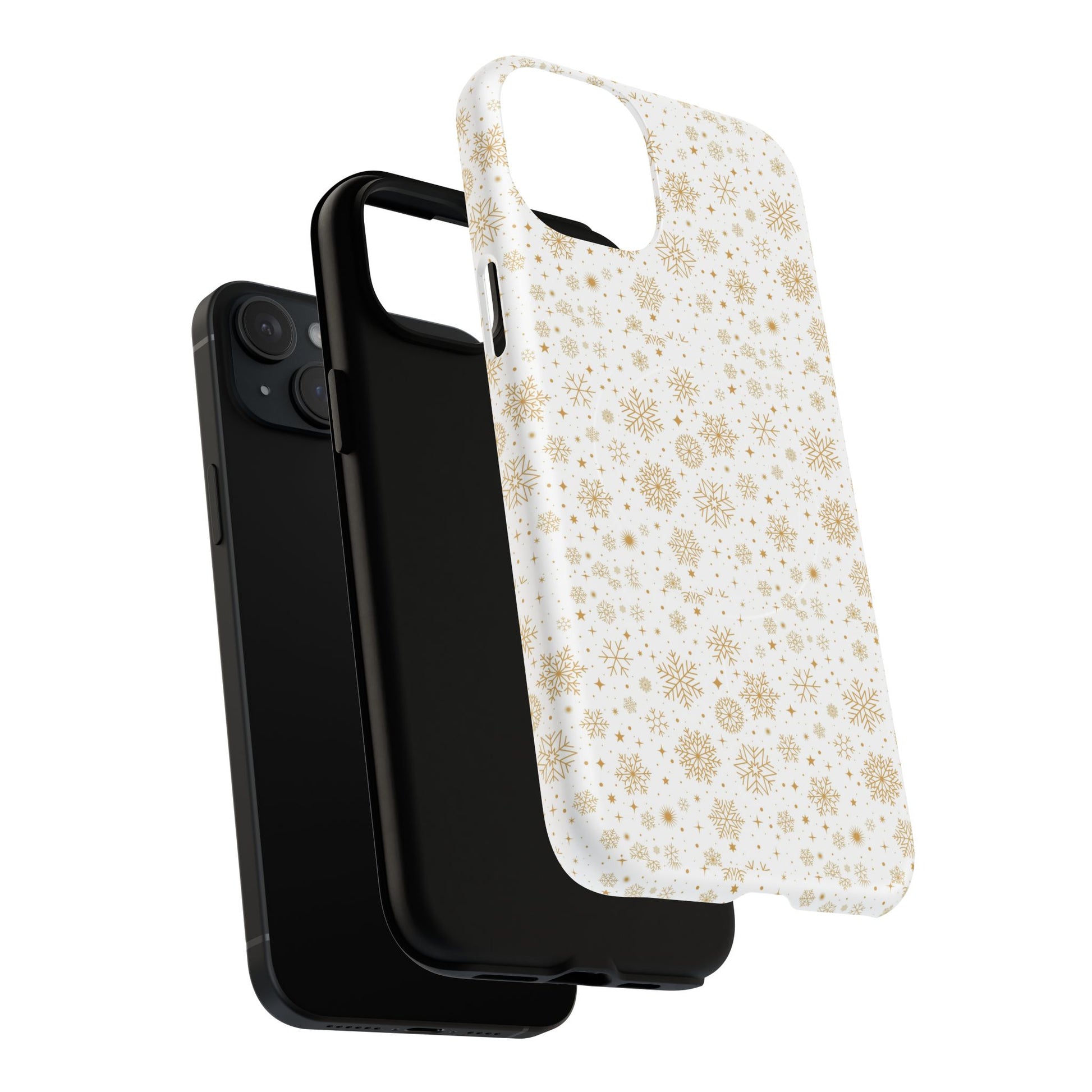 Festive Snowflake Phone Cases for Winter, Holiday Gift, Sleek Design, Winter Accessories, Durable Protection - MaisonThreadory