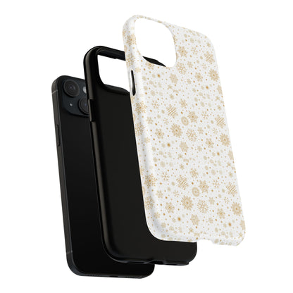 Festive Snowflake Phone Cases for Winter, Holiday Gift, Sleek Design, Winter Accessories, Durable Protection - MaisonThreadory
