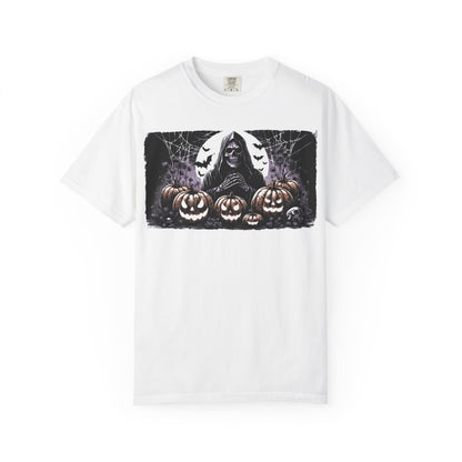 Spooky Halloween T-shirt, Unisex Graphic Tee, Ghostly Apparel, Fall Fashion, Pumpkin Shirt, Halloween Costume Top