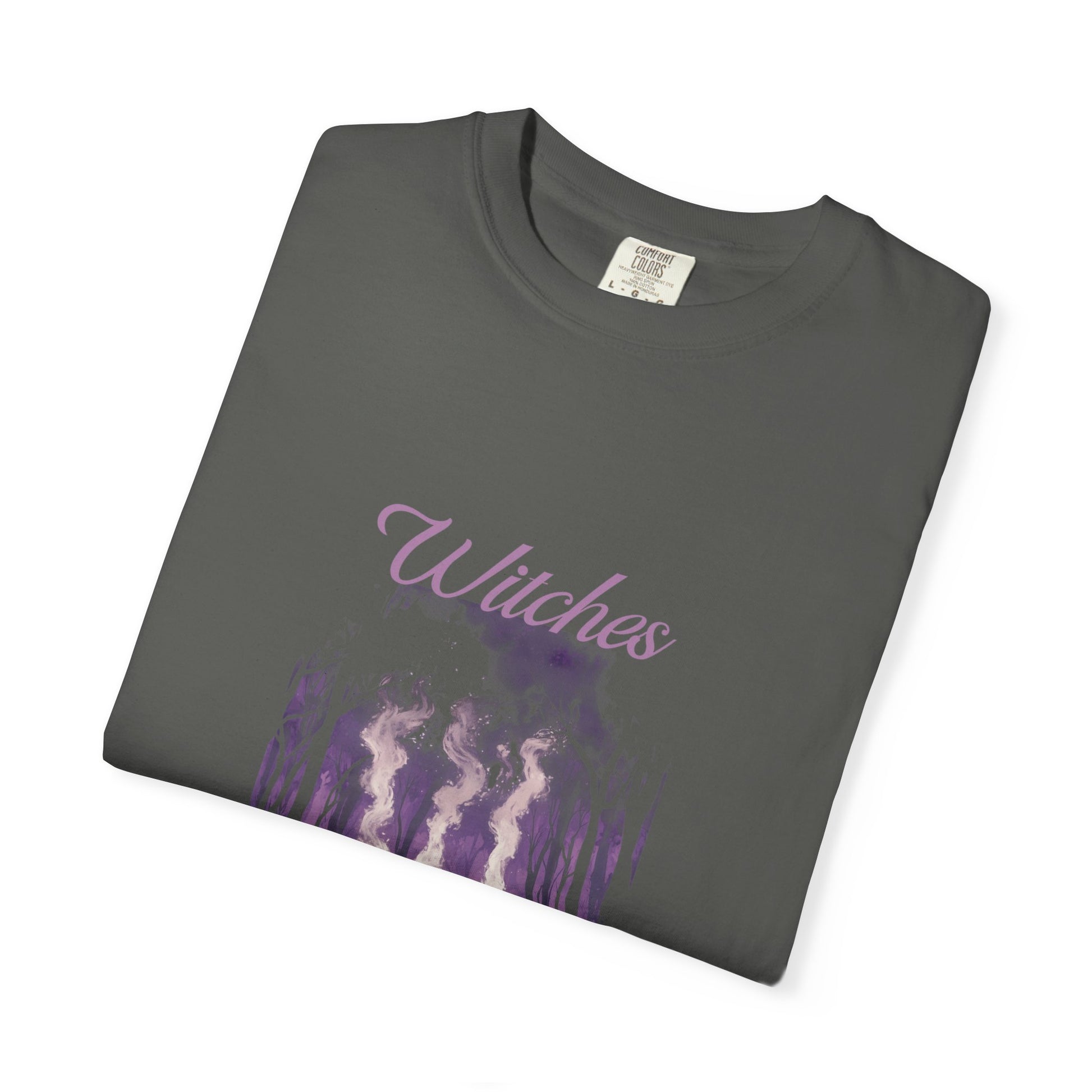 Witches Garment-Dyed T-Shirt | Mystical Apparel for Halloween, Witchy Vibes, Unique Gift, Casual Wear - MaisonThreadory