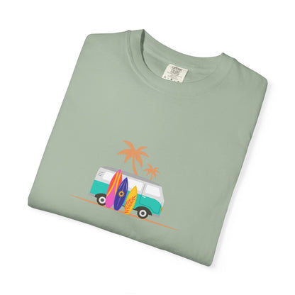 Surf Van T-Shirt — Retro Beach Camper Graphic Tee