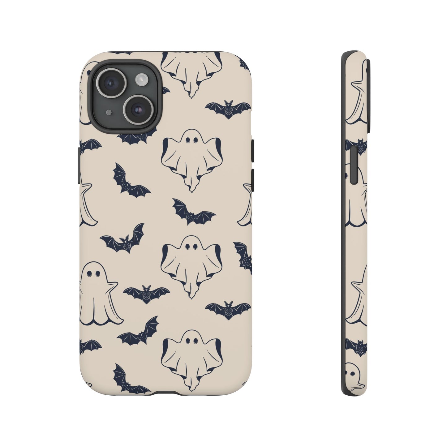 Halloween Phone Case, Ghosts and Bats, Cute Phone Cover, Spooky Accessories, Fall Decor, Gifts for Her, Halloween Party - MaisonThreadory