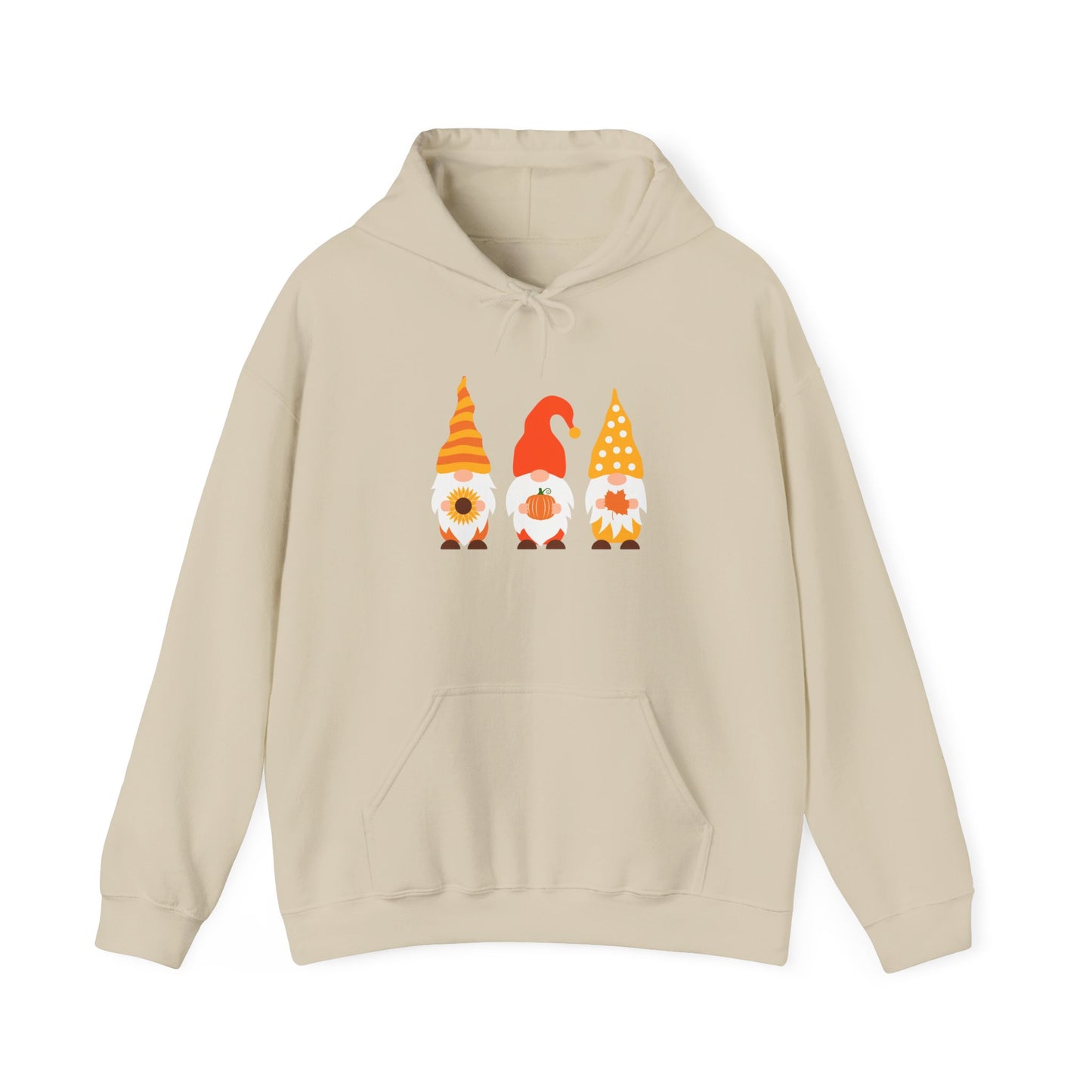 Gnome-Themed Unisex Hoodie: Cozy Fall Sweatshirt, Autumn Style, Perfect for Thanksgiving, Gift for Gnome Lovers, Seasonal Apparel